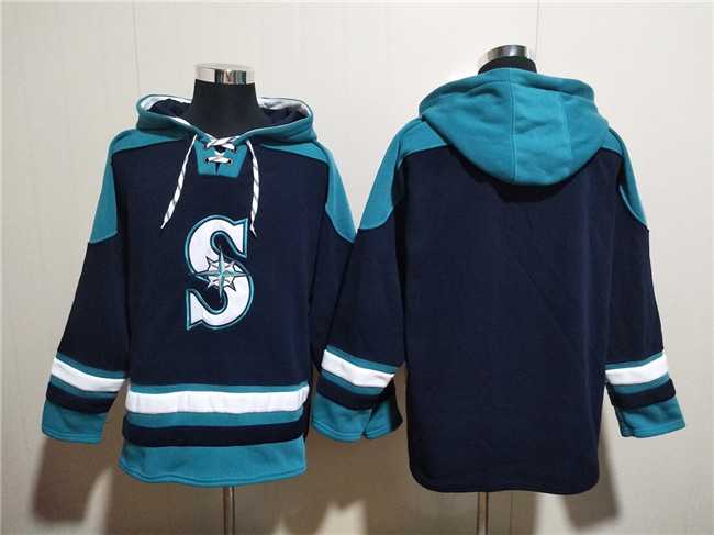 Men's Seattle Mariners Blank Navy Lace-Up Pullover Hoodie,We sell and wholesale Men's Seattle Mariners Blank Navy Lace-Up Pullover Hoodie on line form chian!